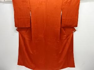 竹笹模様織り出し色無地着物